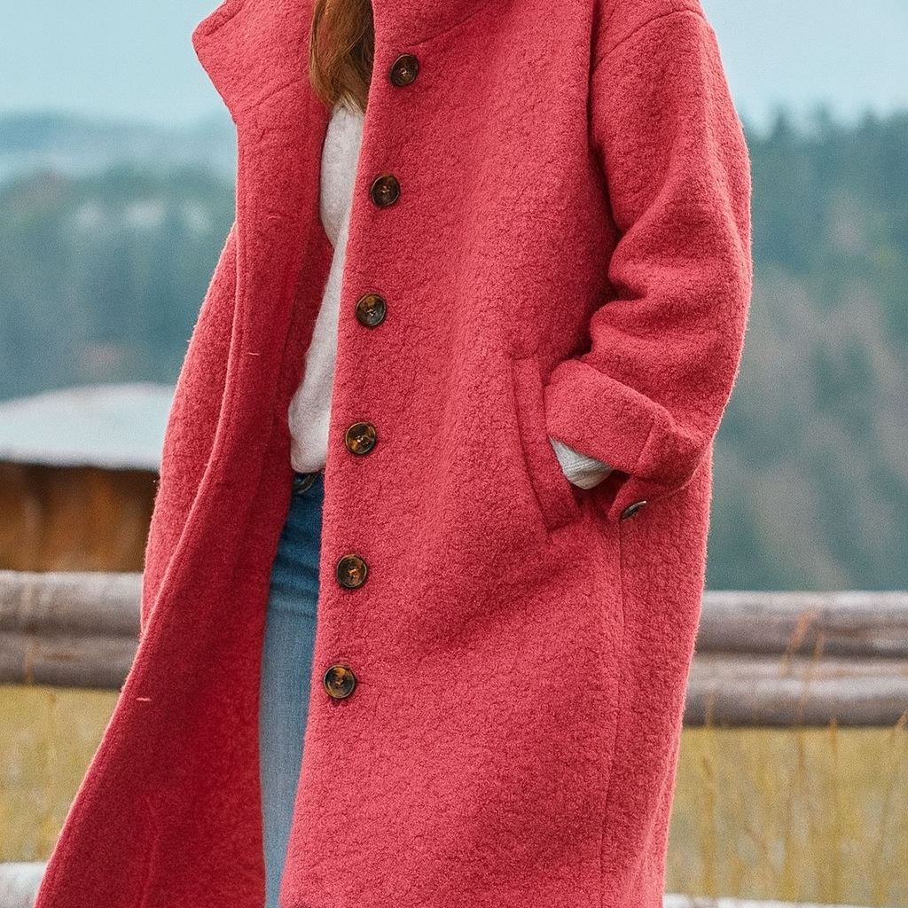 Damen Stylische Kapuzenjacke mit zeitgemäßem Kragen - Rosa - Damen > Jacken - Concept Fashionlab