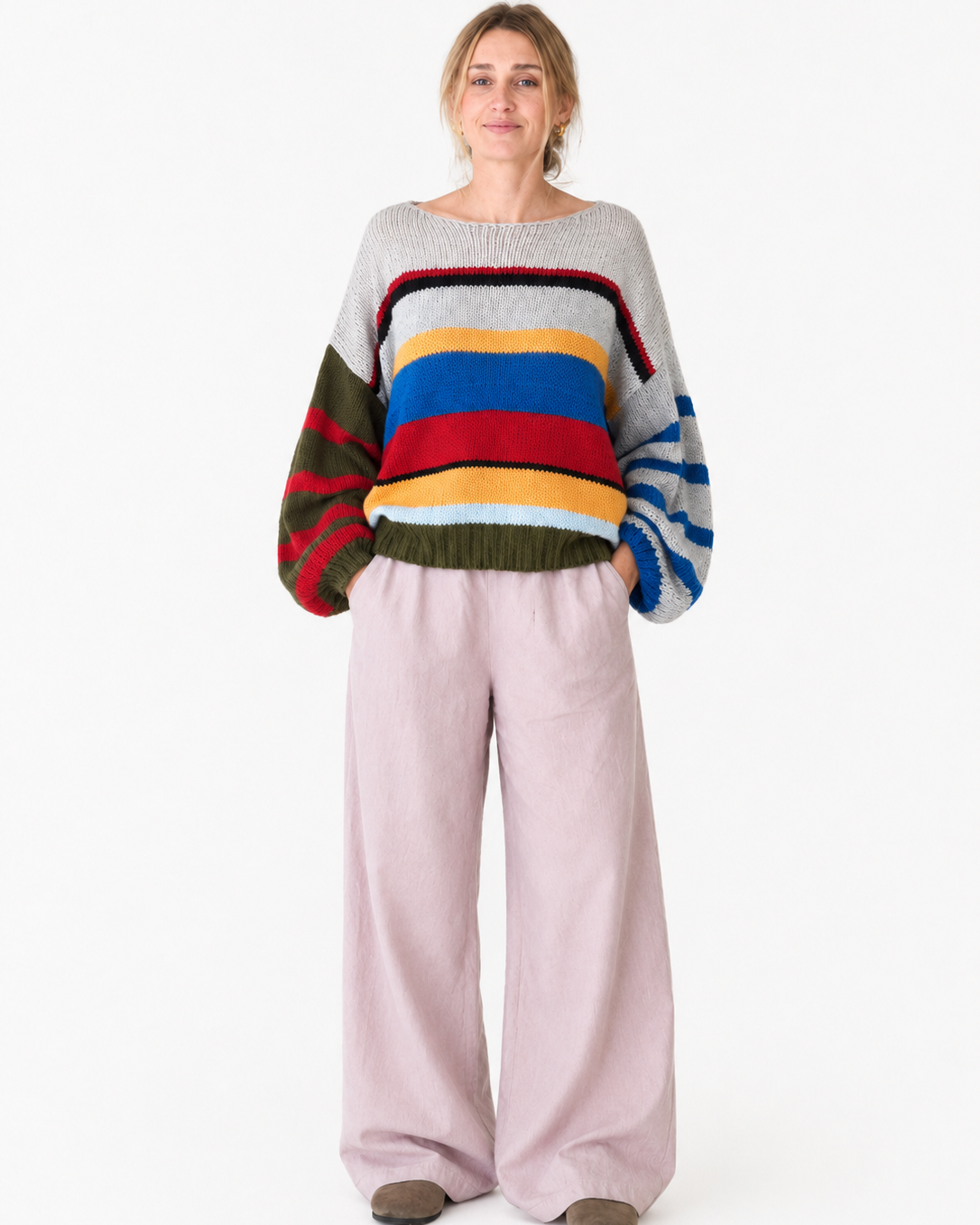 Camila | Damen-Winter-Strickpullover in Mehrfarben - - Sweater - Concept Fashionlab