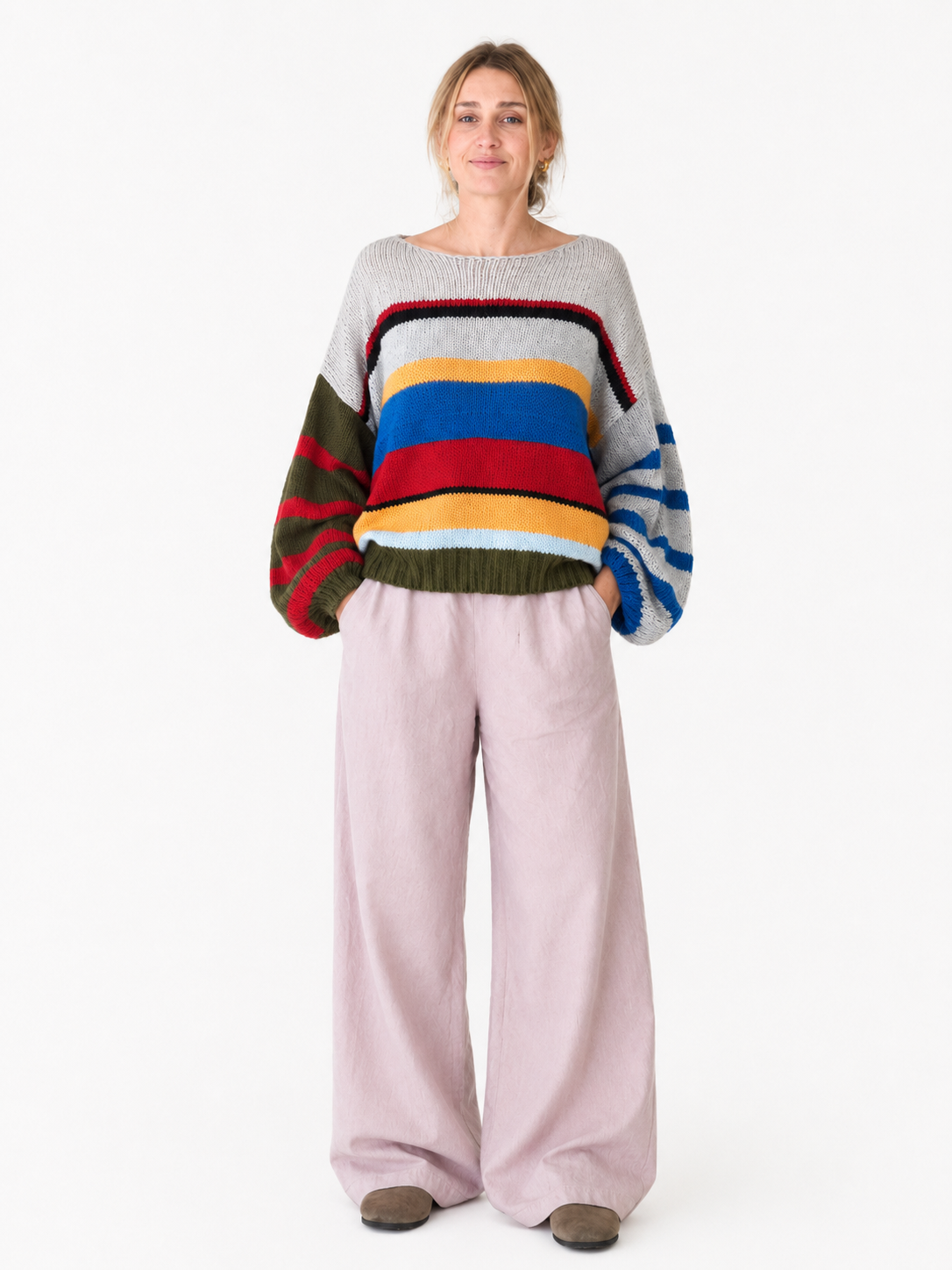 Camila | Damen-Winter-Strickpullover in Mehrfarben - - Sweater - Concept Fashionlab