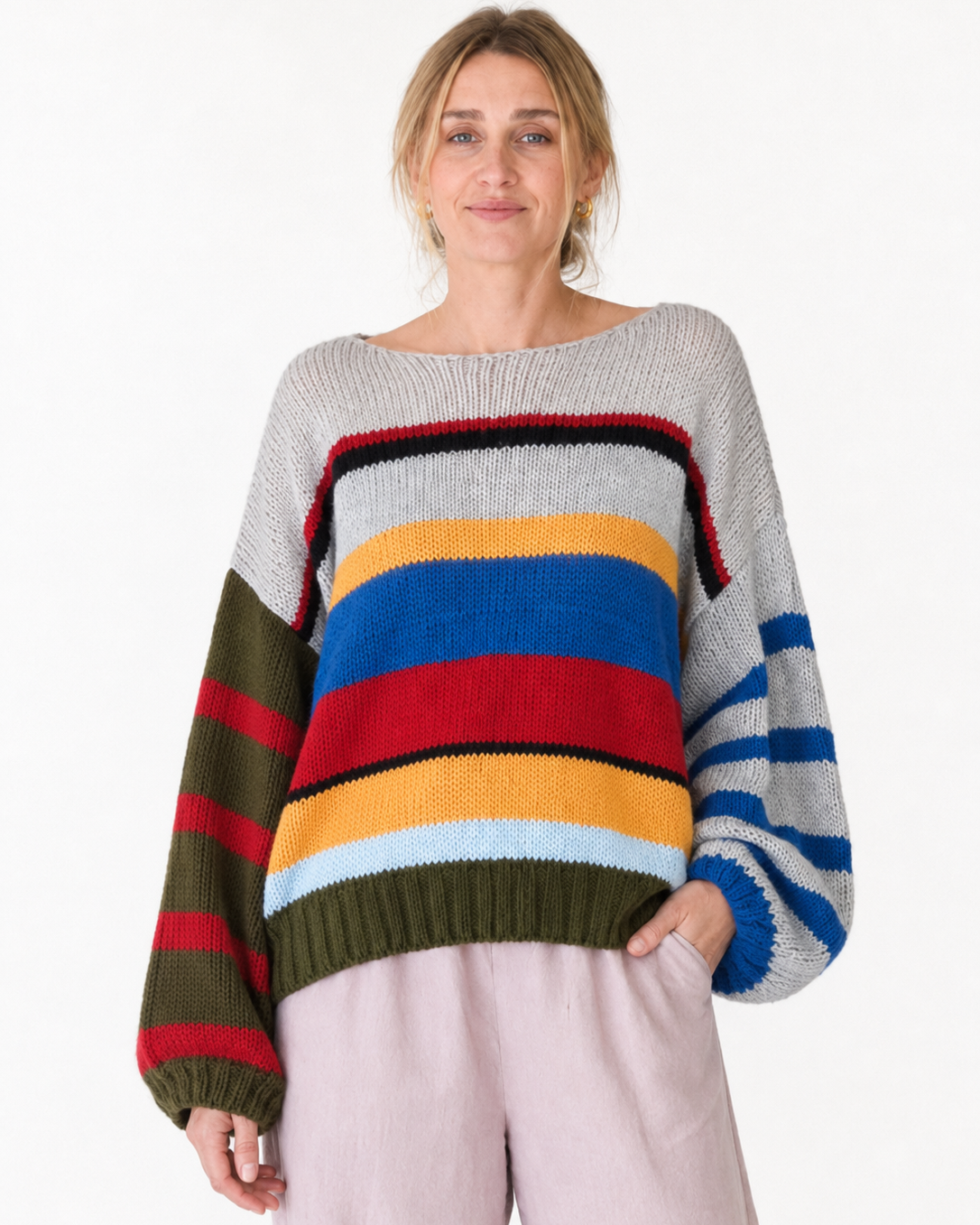 Camila | Damen-Winter-Strickpullover in Mehrfarben - - Sweater - Concept Fashionlab