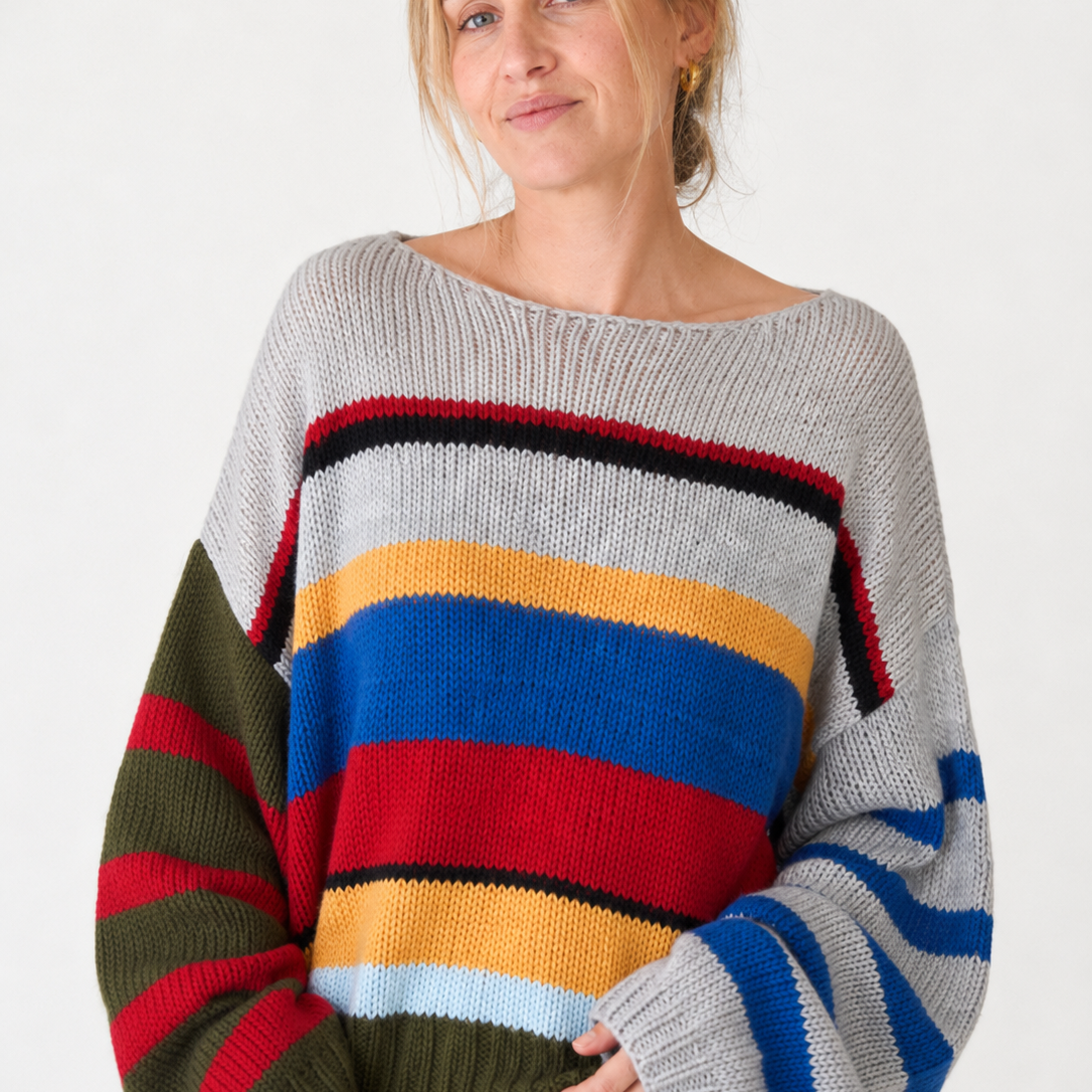 Camila | Damen-Winter-Strickpullover in Mehrfarben - Mehrfarbig - Sweater - Concept Fashionlab