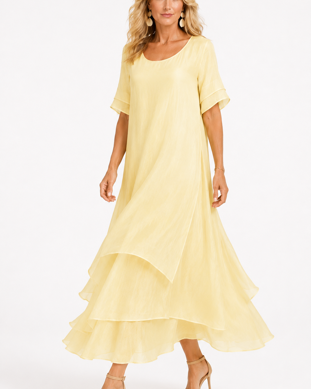 Damenkleid Elegant Fließend - Zeitloser Stil für jeden Anlass - Yellow (Almost sold out) - Dress - Concept Fashionlab