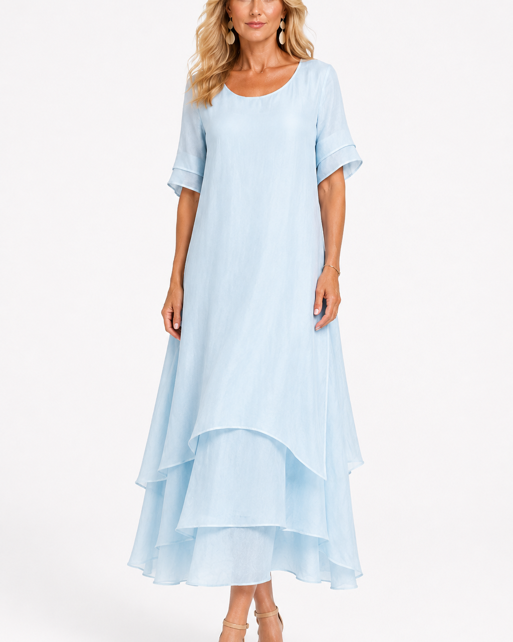 Damenkleid Elegant Fließend - Zeitloser Stil für jeden Anlass - Blue - Dress - Concept Fashionlab