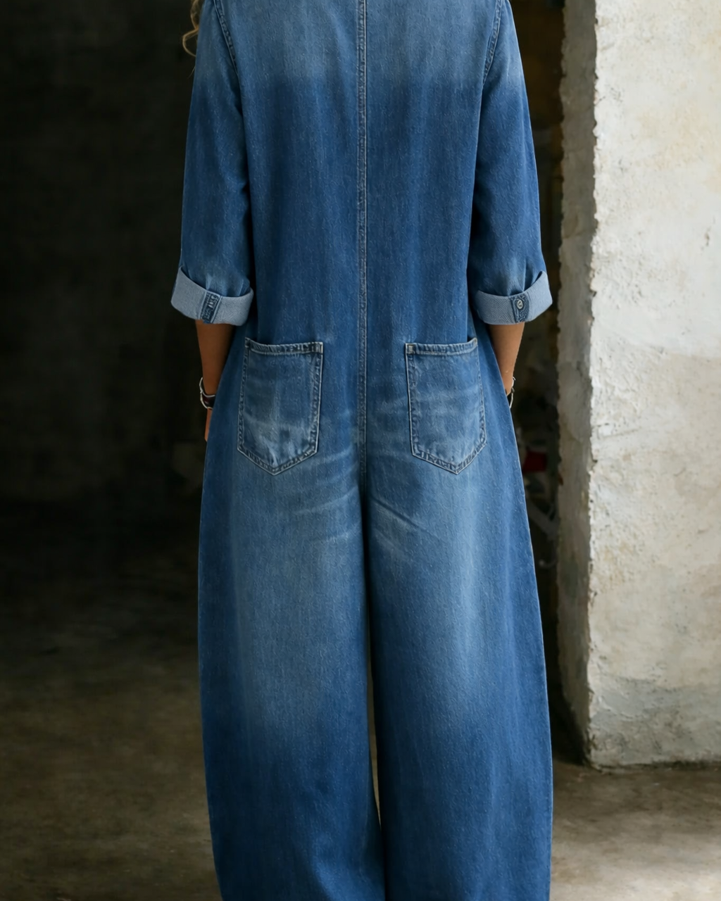 Lena | Lässiger Komfort Jumpsuit - - - Denim Collection