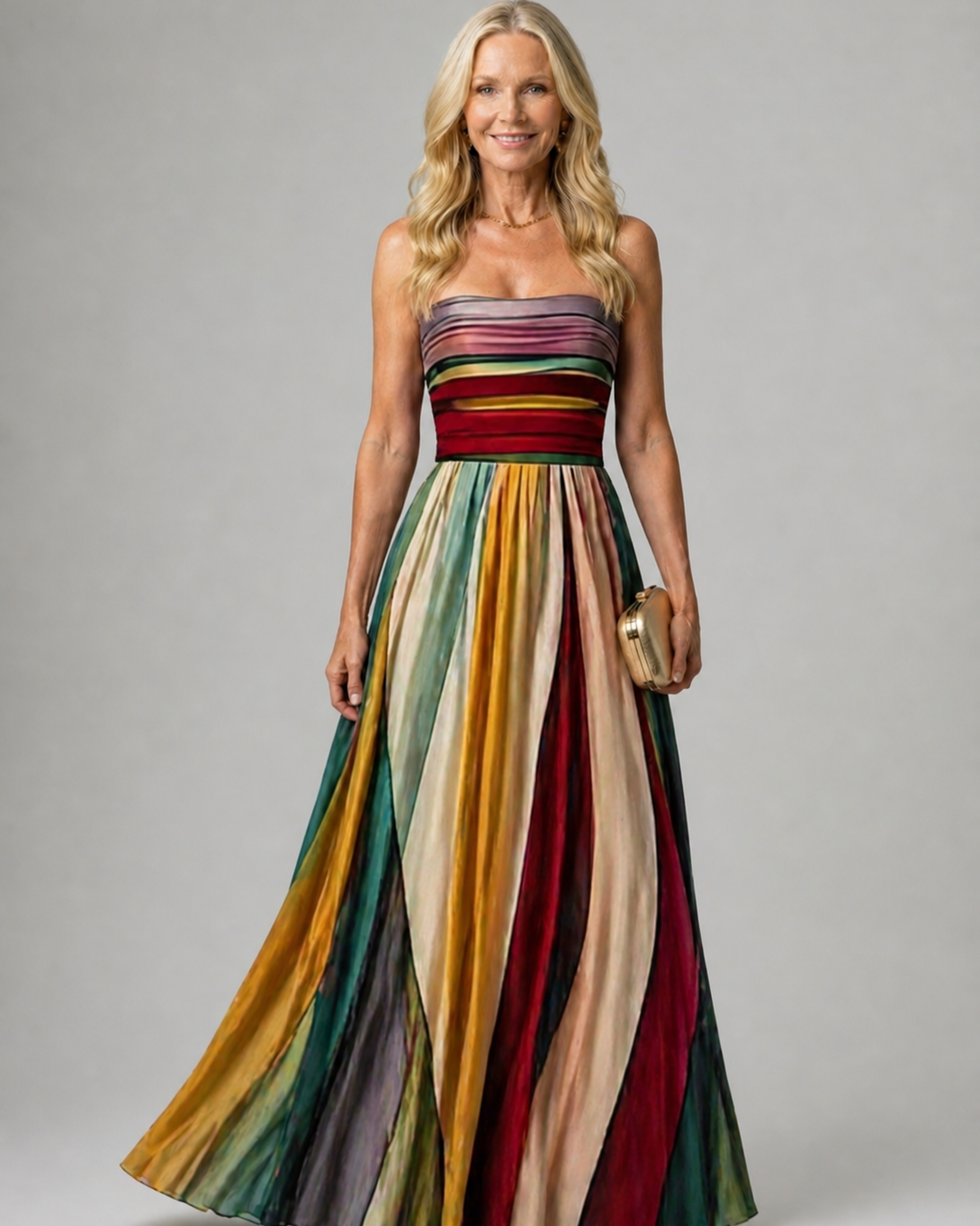 Müheloses trägerloses A-Linien-Kleid - - - DUUWE