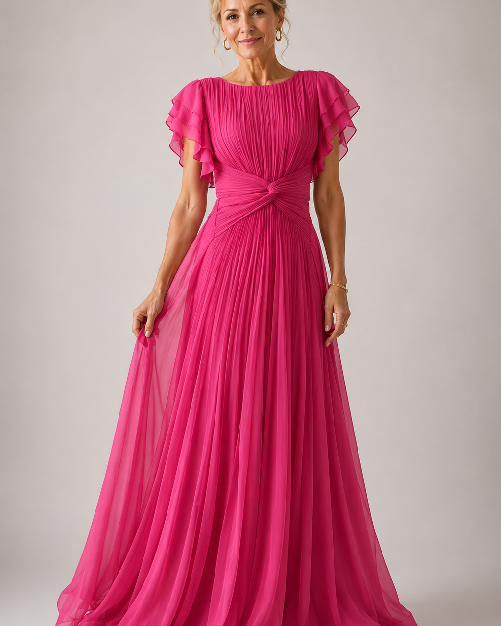 Plissiertes Abendkleid - - Invitato al matrimonio - DUUWE