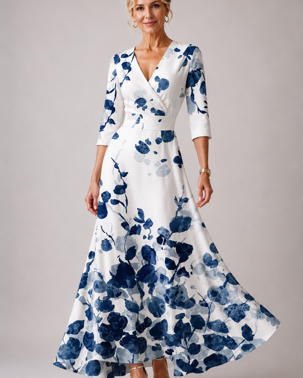Ysa | Schickes Kleid mit Blumendruck - 2XL - - DUUWE