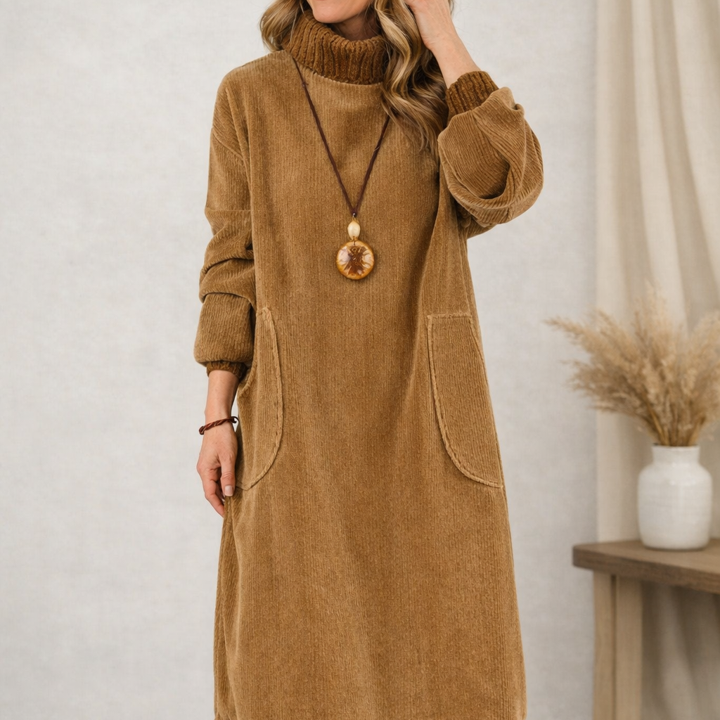 Rollkragen-Midikleid – Schlankes, elegantes Strickdesign für jeden Anlass
