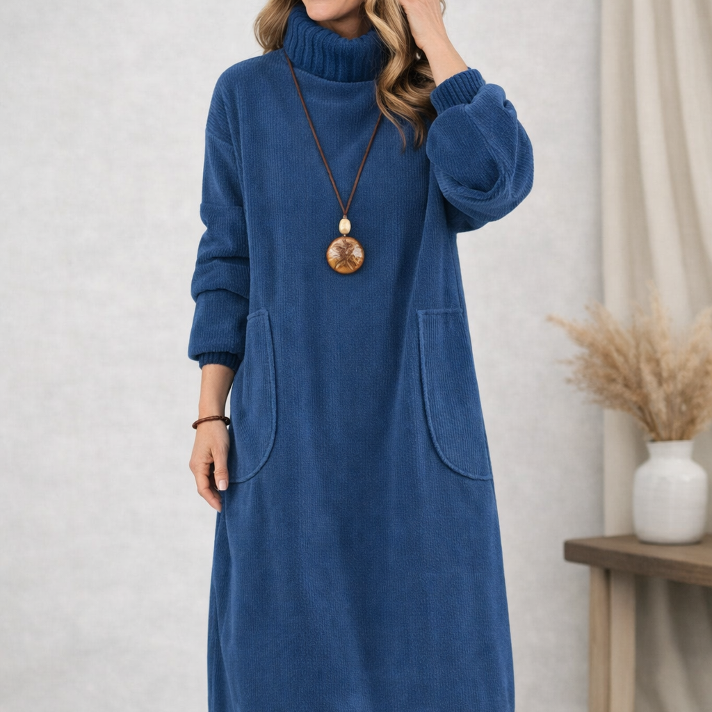 Rollkragen-Midikleid – Schlankes, elegantes Strickdesign für jeden Anlass