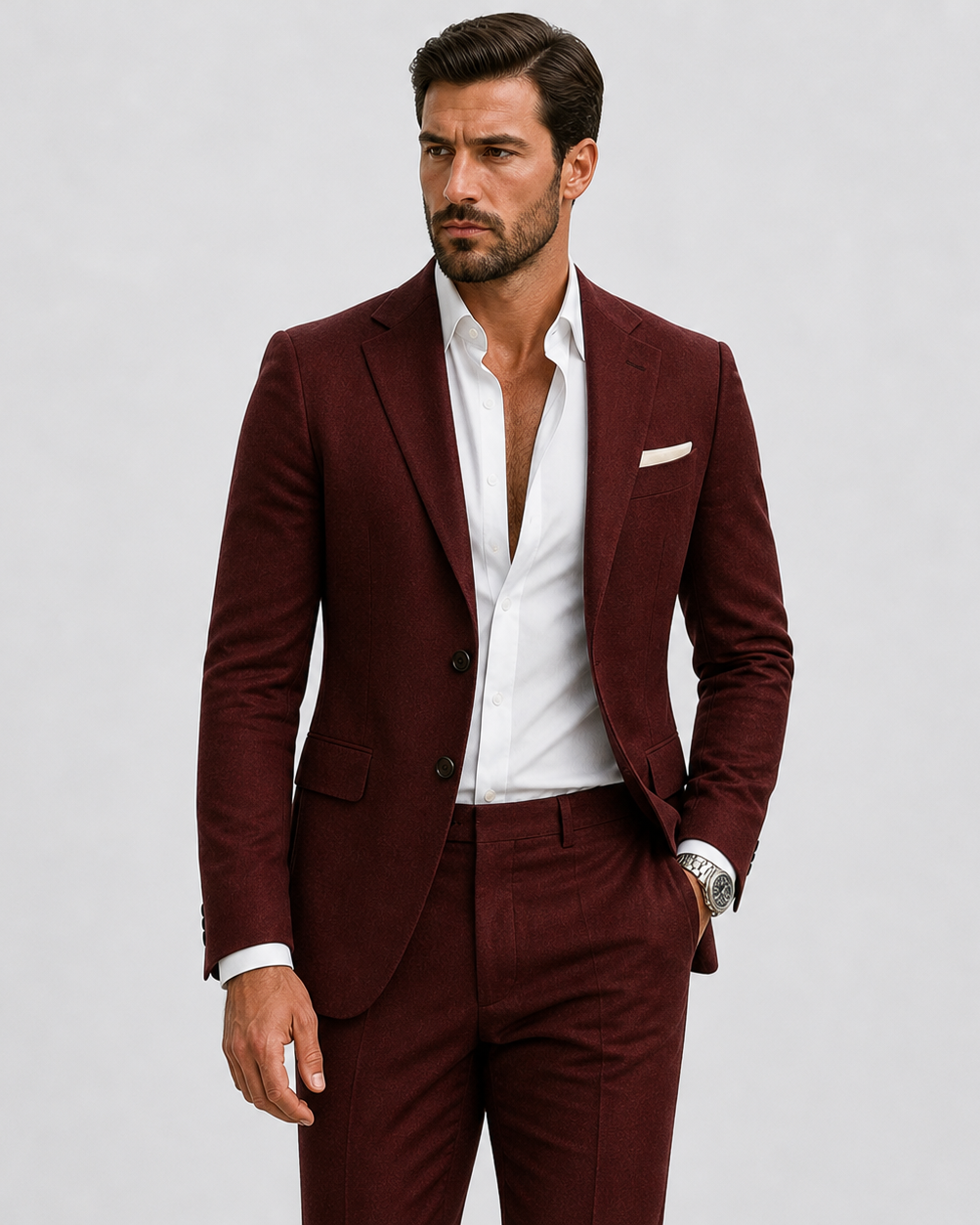 Herren Leinenanzug Slim-Fit - Sommerliche Eleganz - - Suits - Lunelle