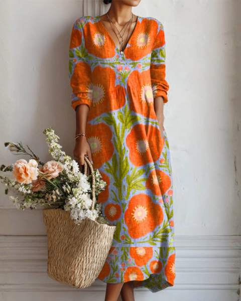 Claire™ – Verzaubertes Blumenkleid - Mehrfarbig - - Cow Clothing