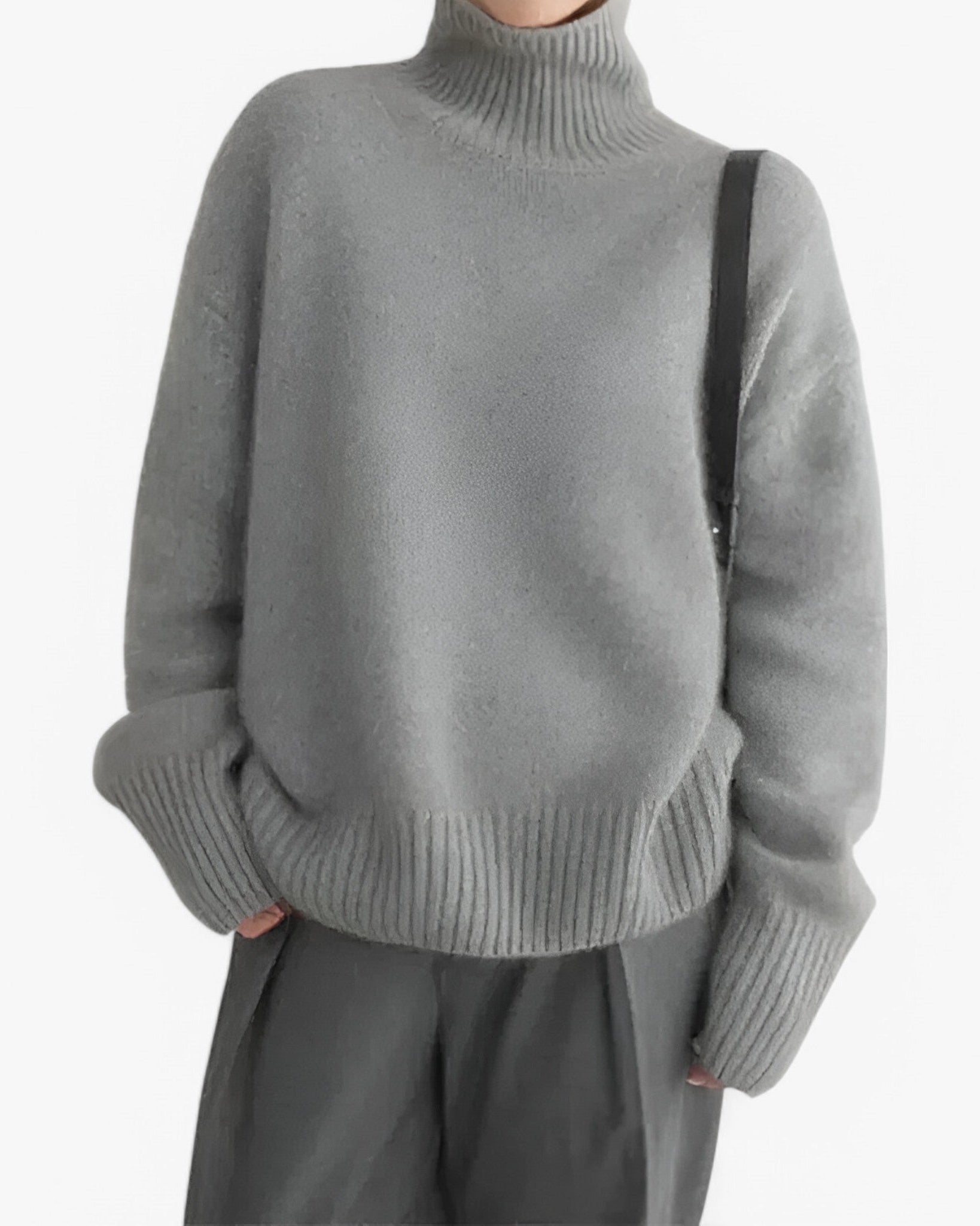 Kaschmir-Pullover: weich, elegant und zeitlos Damen - Grau - Sweater - Concept Fashionlab