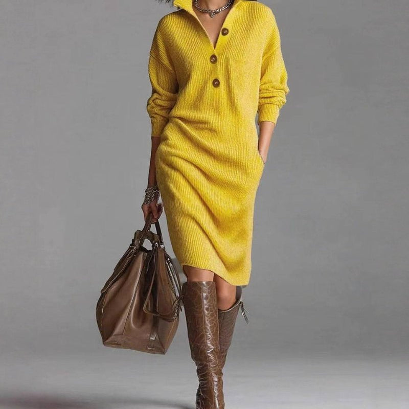 Raffiniertes Strickkleid für mühelosen Chic