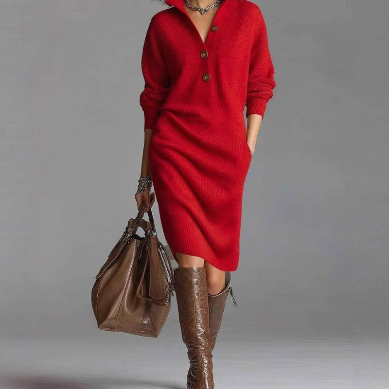 Raffiniertes Strickkleid für mühelosen Chic