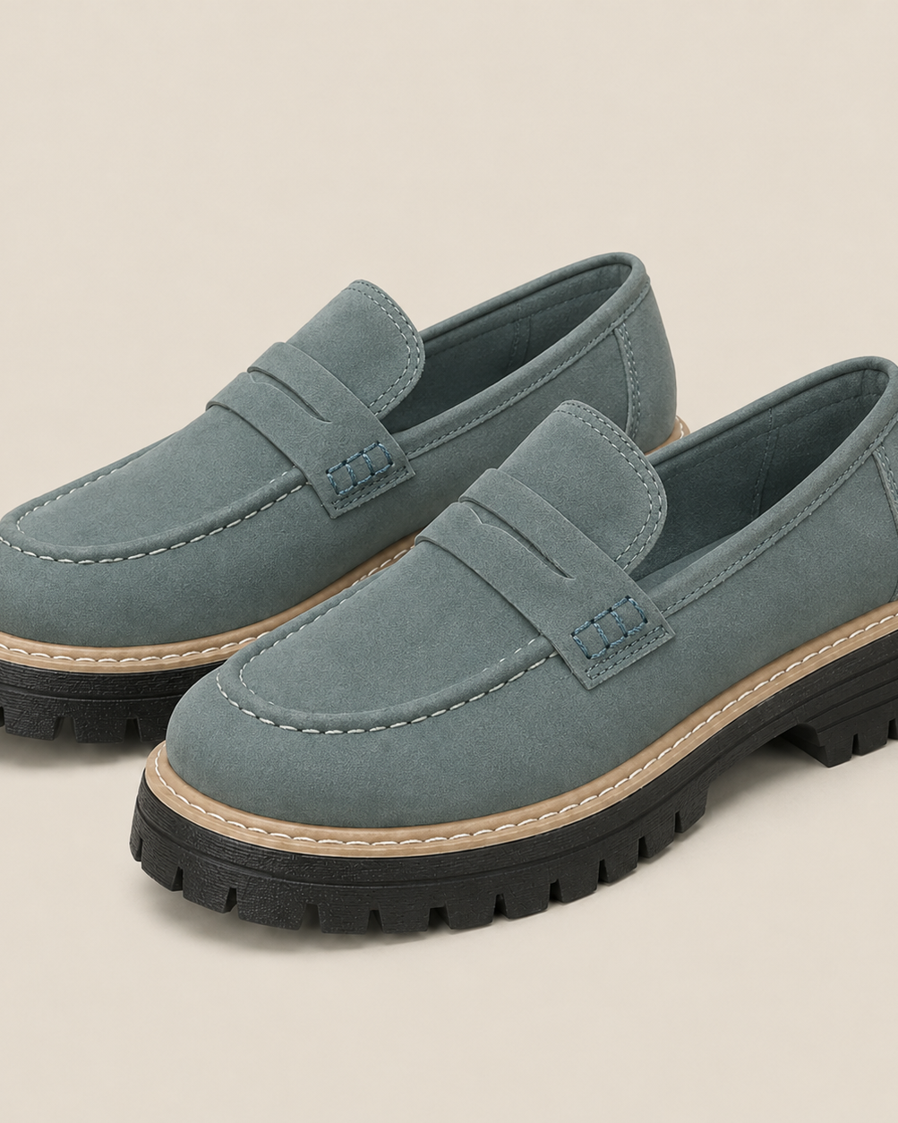 Damen Loafer: elegant und bequem - Grün - Damen > Loafer - Concept Fashionlab