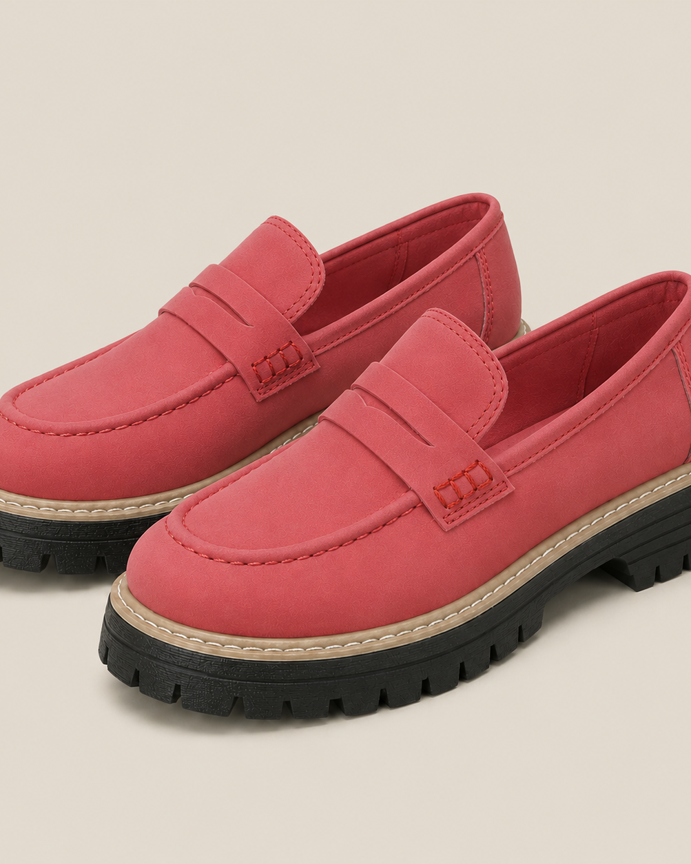Damen Loafer: elegant und bequem - Burgunderrot - Damen > Loafer - Concept Fashionlab