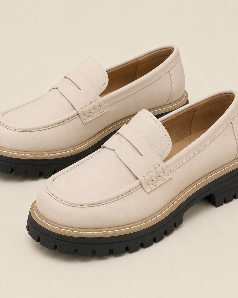 Damen Loafer: elegant und bequem - Beige - Damen > Loafer - Concept Fashionlab