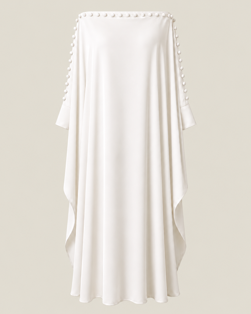 Damen Maxikleid mit lockerer Passform und Knopfdetails - - Maxi Dress - Concept Fashionlab