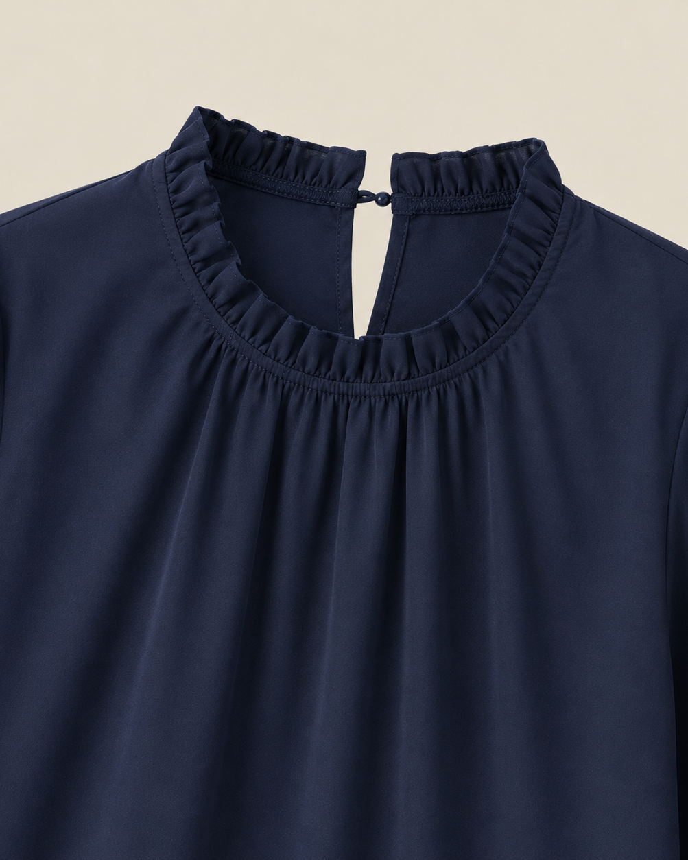 Damenbluse mit Rüschenkragen und Langarm in Polyester - - Damen > Blusen - Concept Fashionlab
