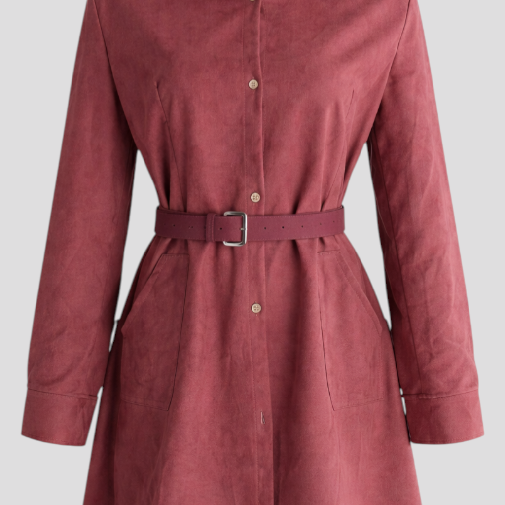 Jéssara – Zeitloses Kleid mit Knopfleiste für einen mühelosen Stil Damen