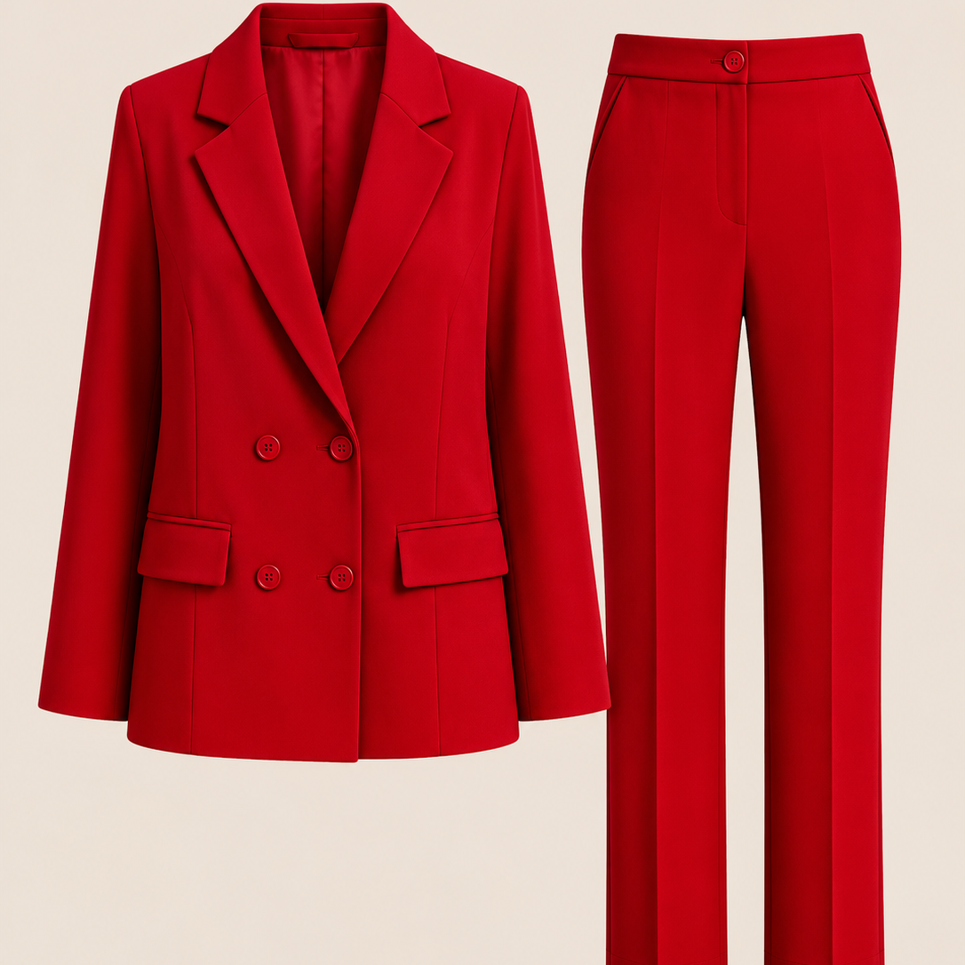 Eleganter Anzug: raffinierter Look - Rot - Suit - Concept Fashionlab