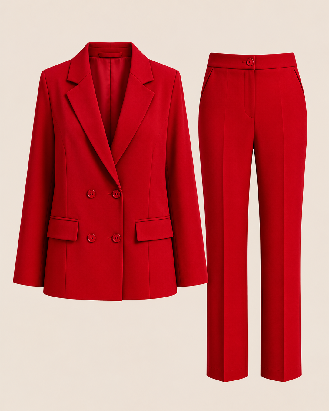 Eleganter Anzug: raffinierter Look - Rot - Suit - Concept Fashionlab
