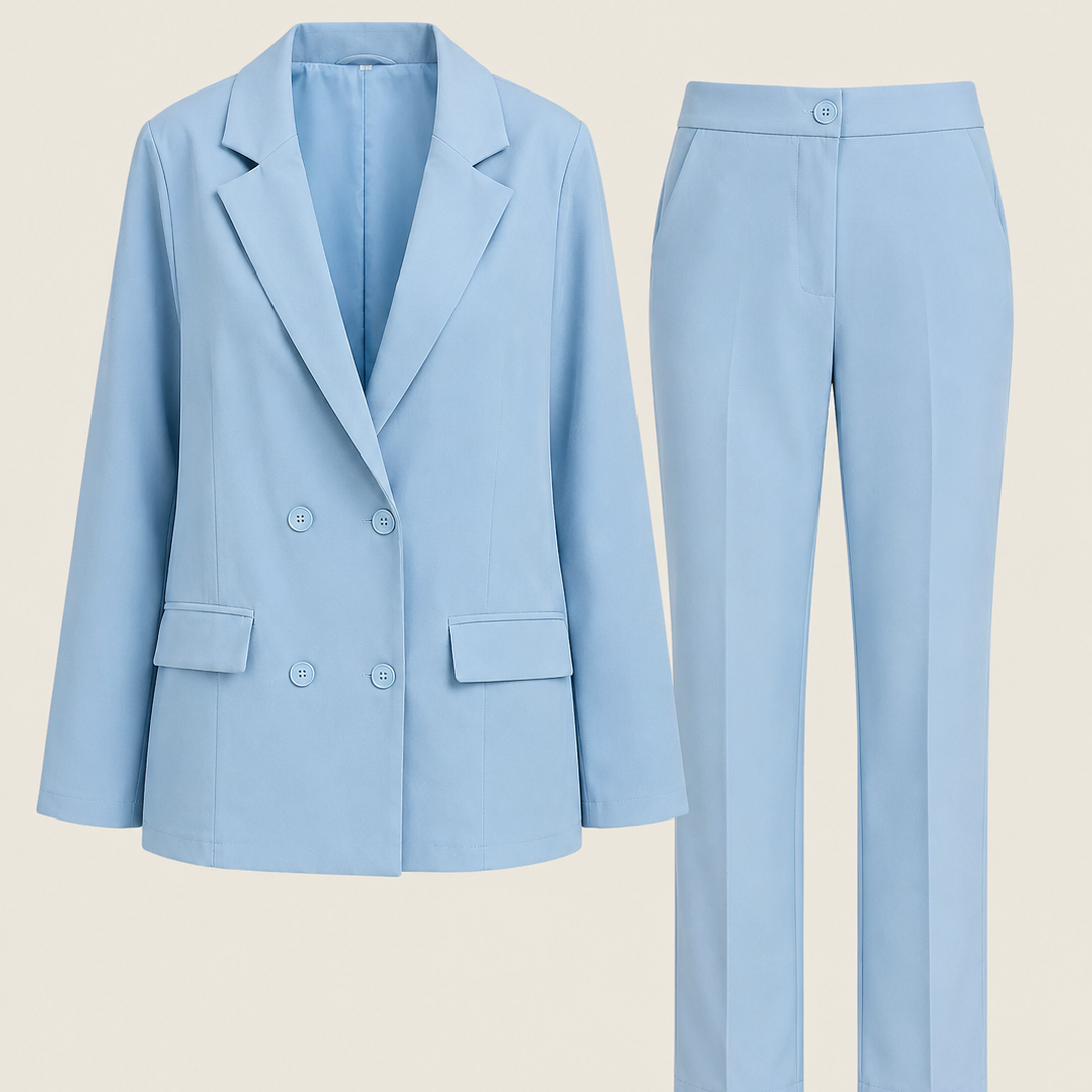 Eleganter Anzug: raffinierter Look - Hellblau - Suit - Concept Fashionlab
