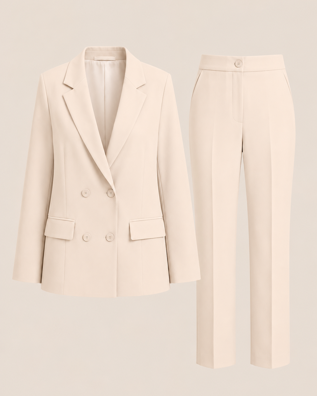 Eleganter Anzug: raffinierter Look - Creme - Suit - Concept Fashionlab