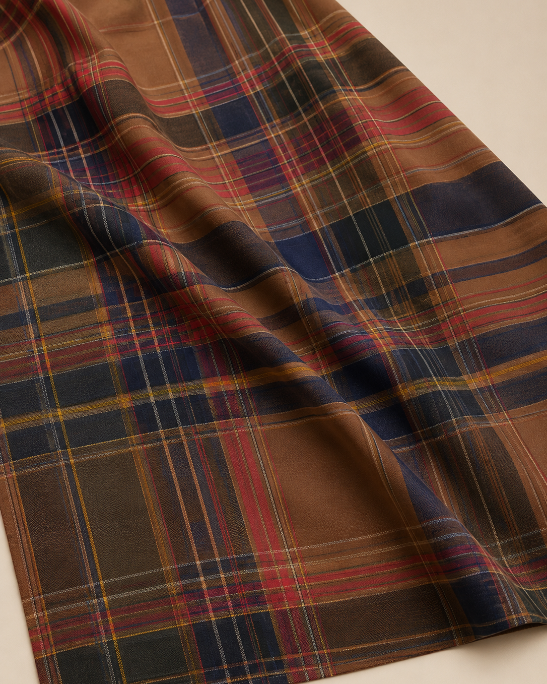 Elegantes zeitloses kariertes Maxikleid - - Plaid Maxi Dress - Concept Fashionlab Boutique
