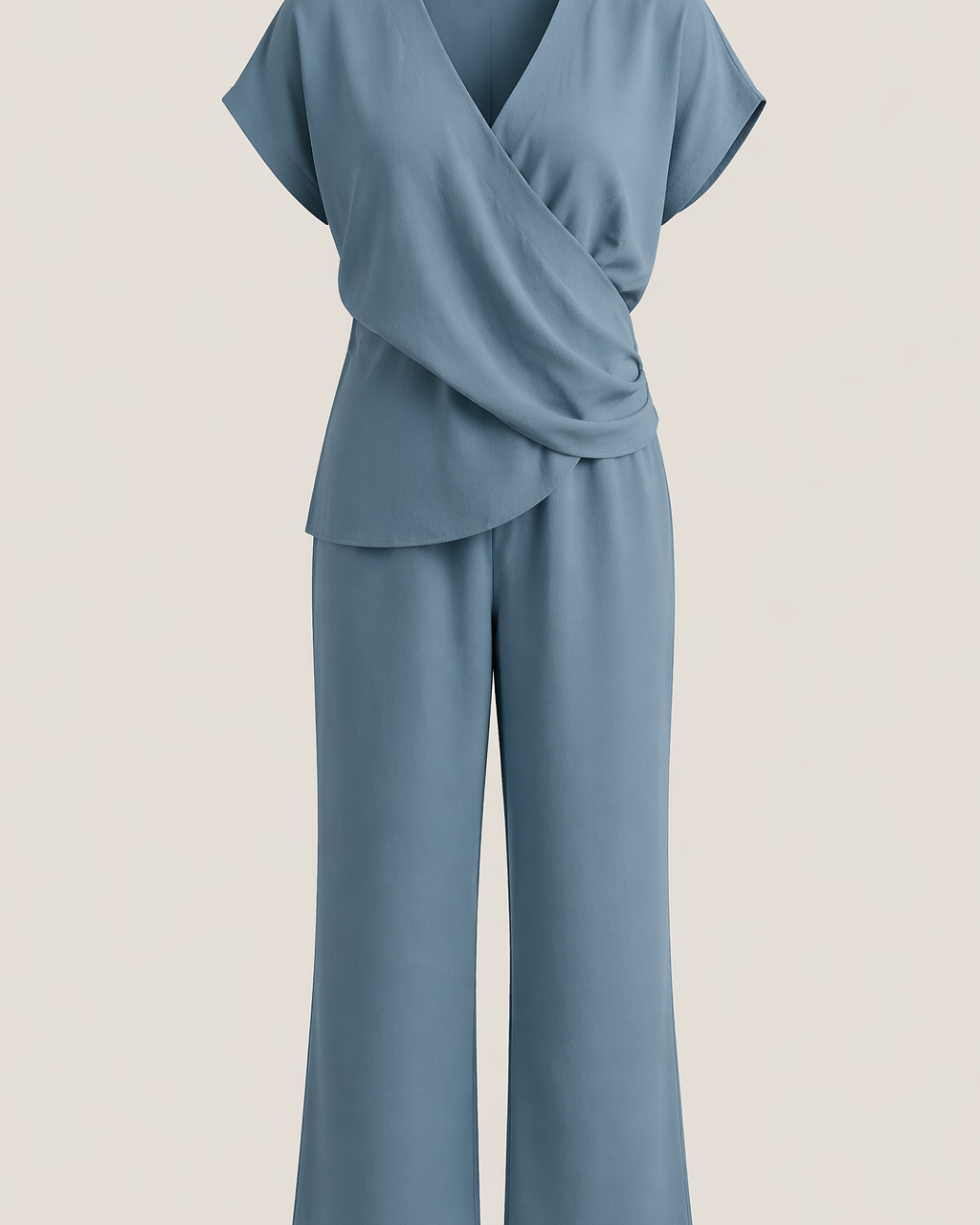 Elegantes zweiteiliges Set - Blau - Two-Piece Set - Concept Fashionlab