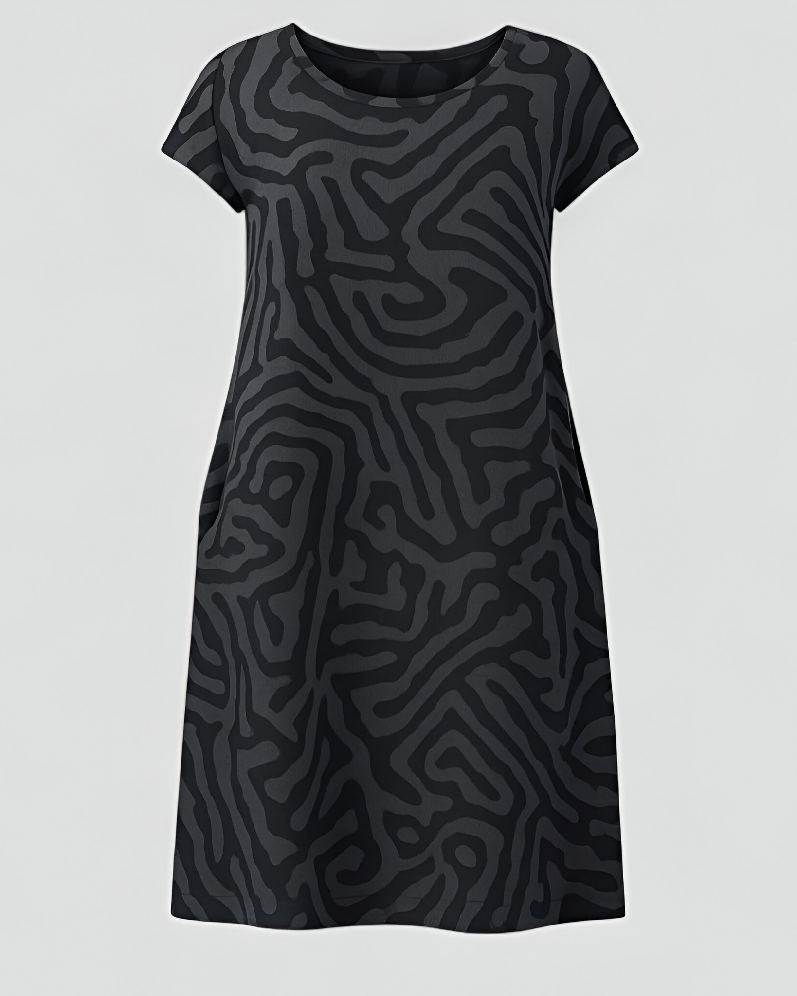 Damen-A-Linien-Sommerkleid - Schwarz - Dress - Concept Fashionlab