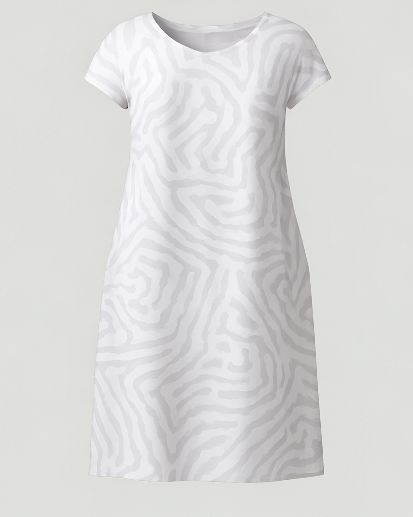 Damen-A-Linien-Sommerkleid - Weiß - Dress - Concept Fashionlab