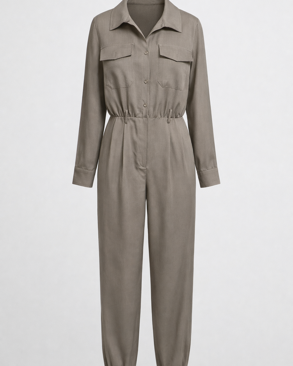 Megan Damen Jumpsuit – Leichter, eleganter Overall mit fließendem Fall für Alltag & Freizeit - Dunkelgrau - Jumpsuit - Concept Fashionlab