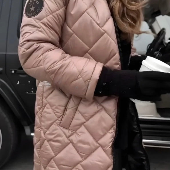 Damen Vera Kapuzen-Steppmantel - Pink - Damen > Mäntel - Concept Fashionlab