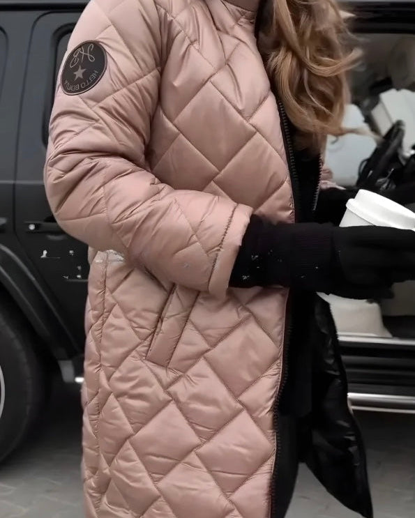Damen Vera Kapuzen-Steppmantel - Pink - Damen > Mäntel - Concept Fashionlab