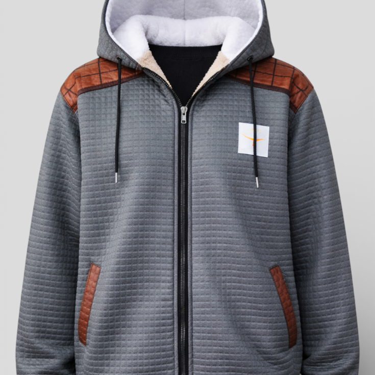 Thomas – Stilvolle gefütterte Jacke mit Kapuze und Reißverschluss