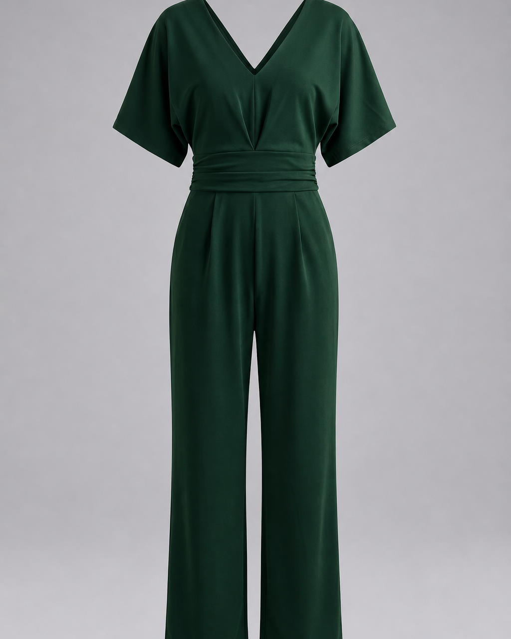 Lena - Eleganter V-Ausschnitt-Jumpsuit - Grün - Jumpsuit - Concept Fashionlab Boutique