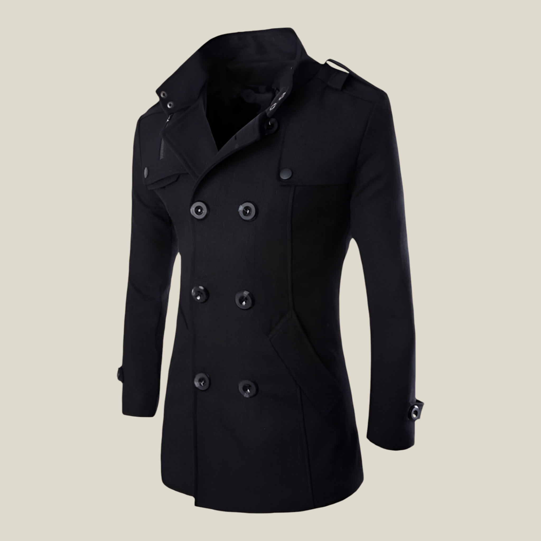 Herren Mittellanger Wollmantel-Concept Fashion Lab