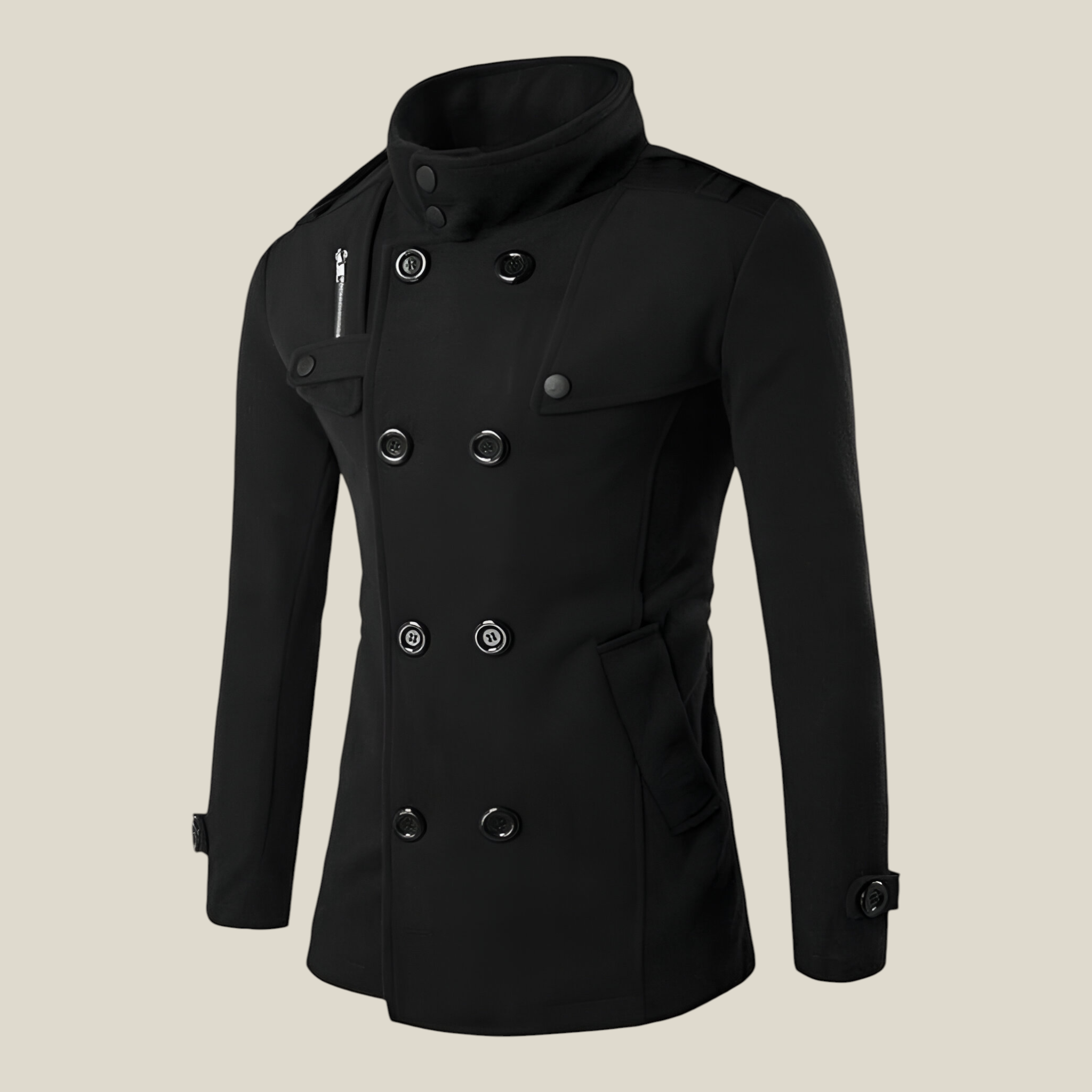 Herren Mittellanger Wollmantel-Concept Fashion Lab