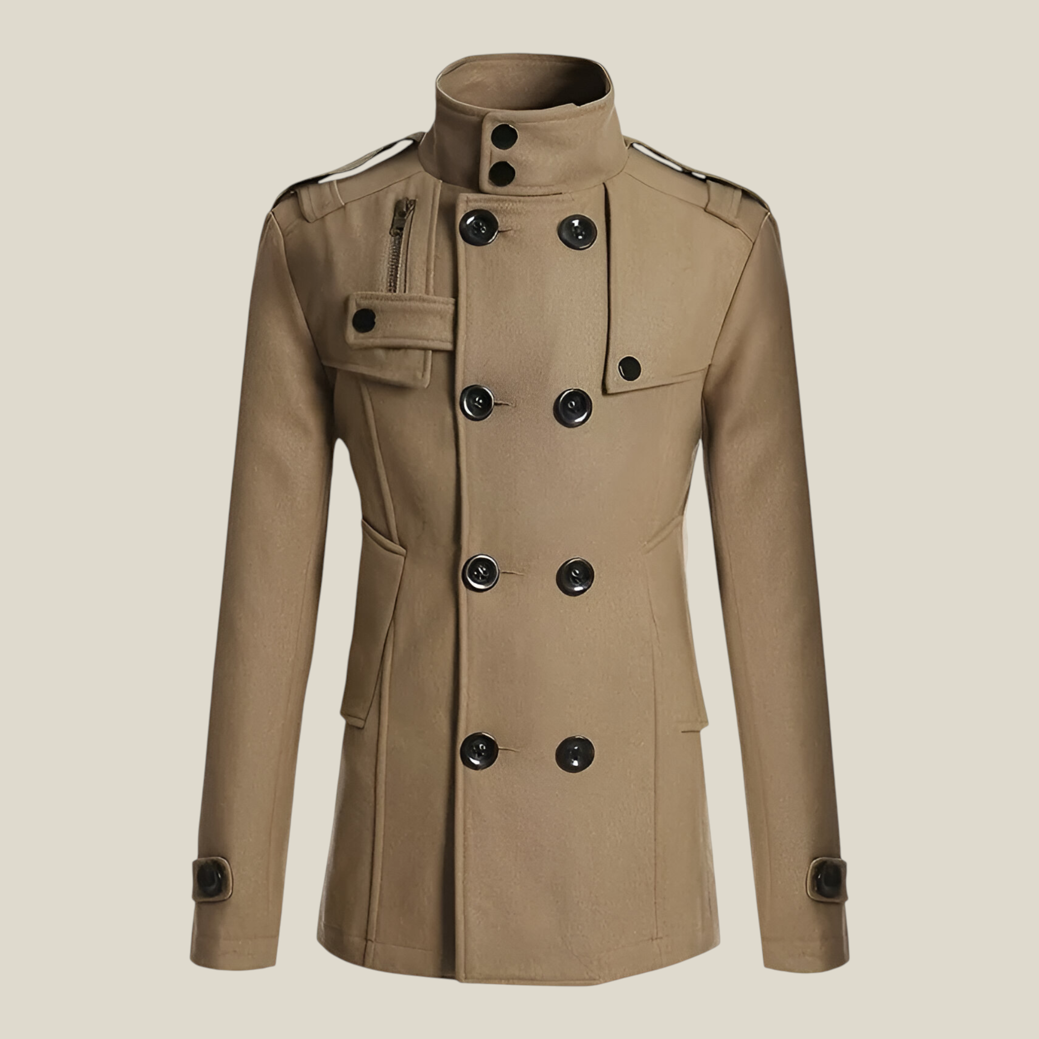 Herren Mittellanger Wollmantel-Concept Fashion Lab