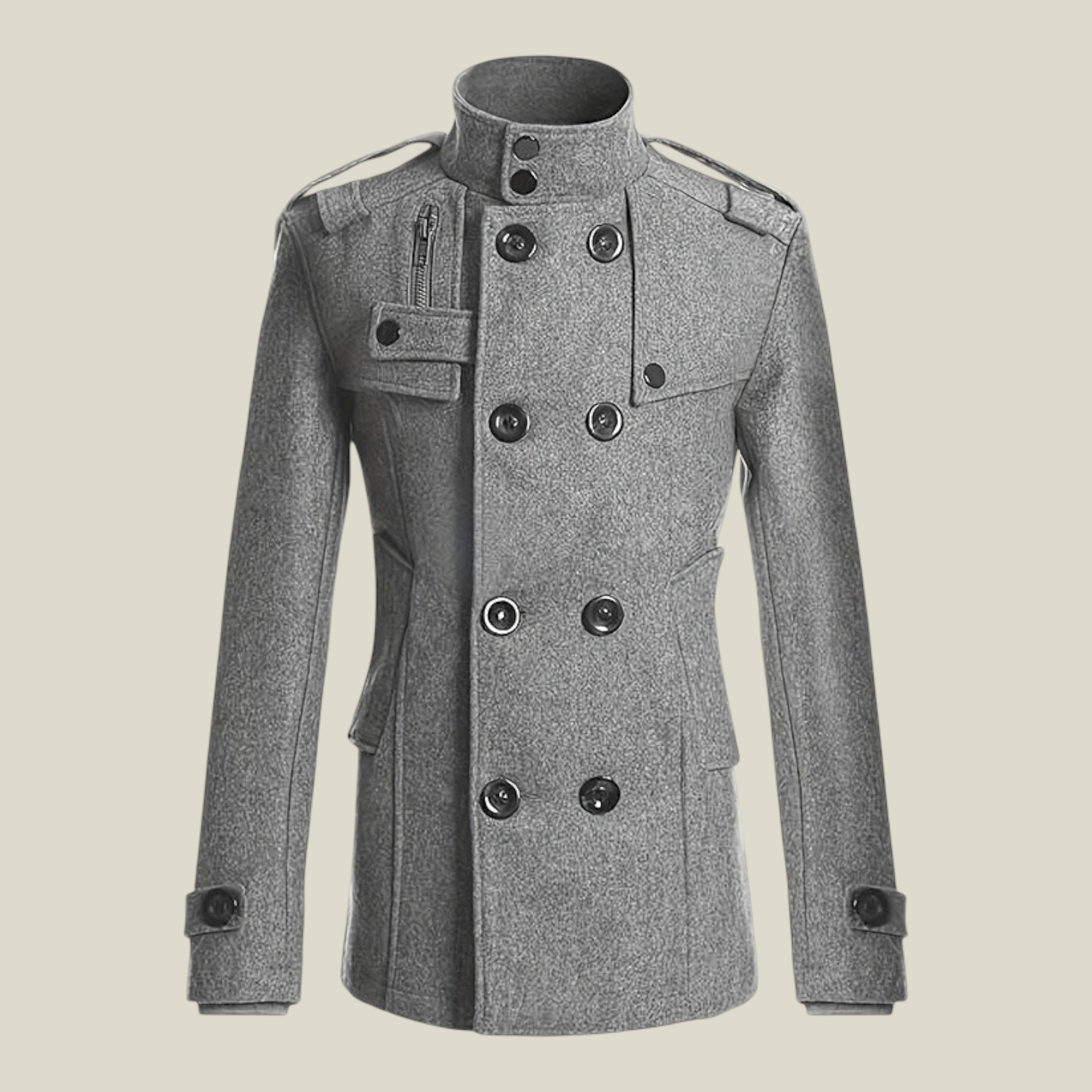 Herren Mittellanger Wollmantel-Concept Fashion Lab