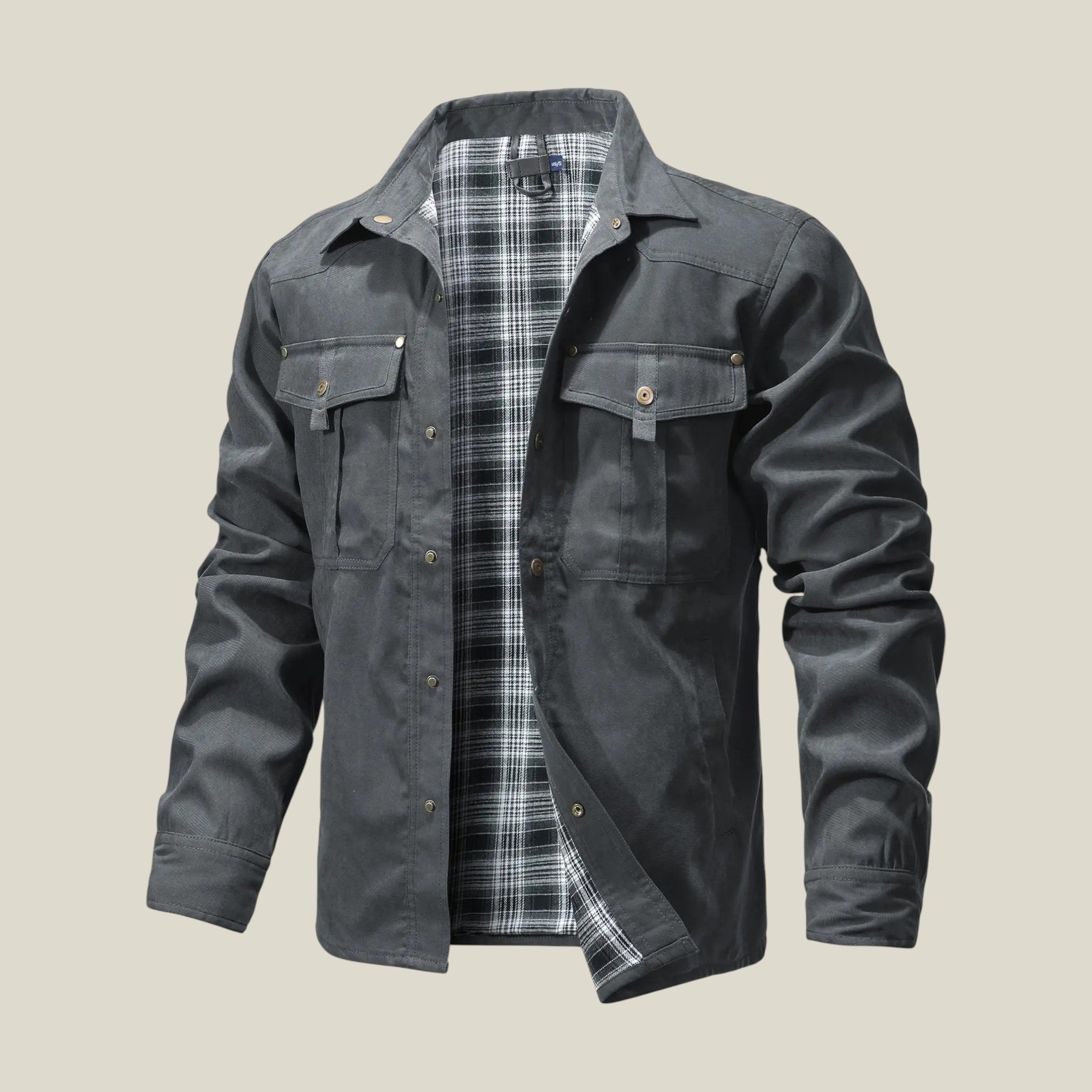 Herrenjacke mit Knopfleiste Taschen-Concept Fashion Lab