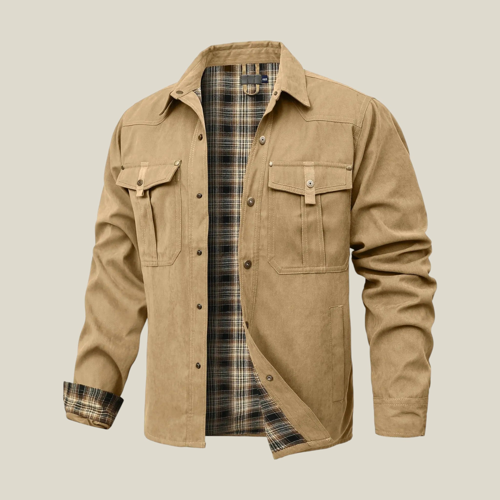 Herrenjacke mit Knopfleiste Taschen-Concept Fashion Lab