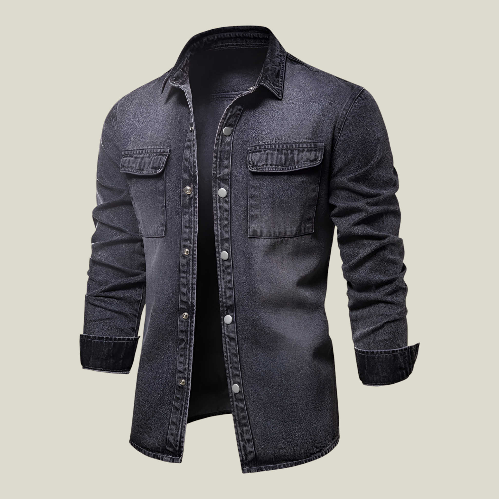 Langärmliges Jeanshemd für Herren-Concept Fashion Lab