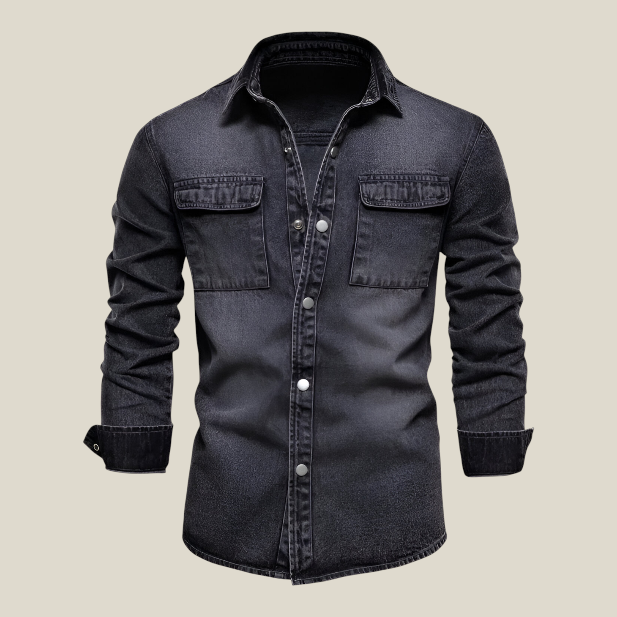 Langärmliges Jeanshemd für Herren-Concept Fashion Lab