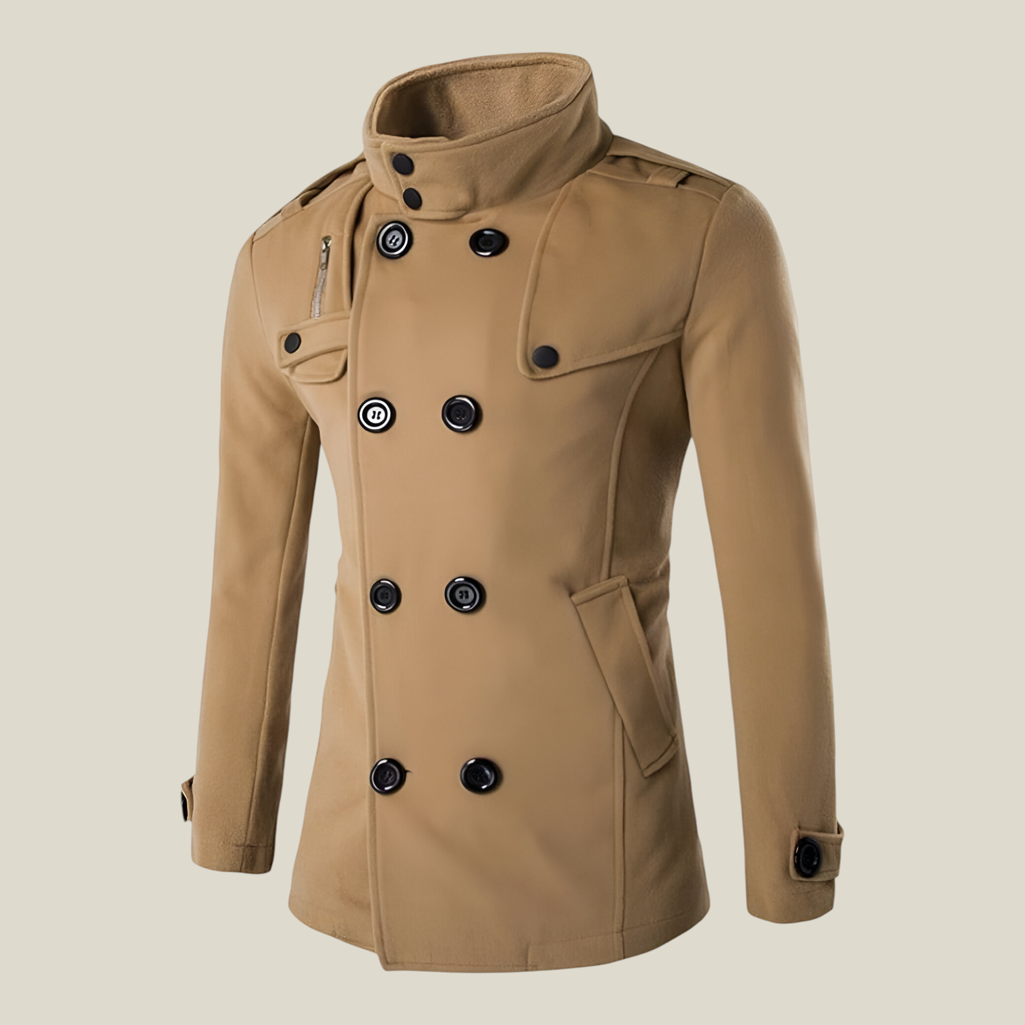 Herren Mittellanger Wollmantel-Concept Fashion Lab