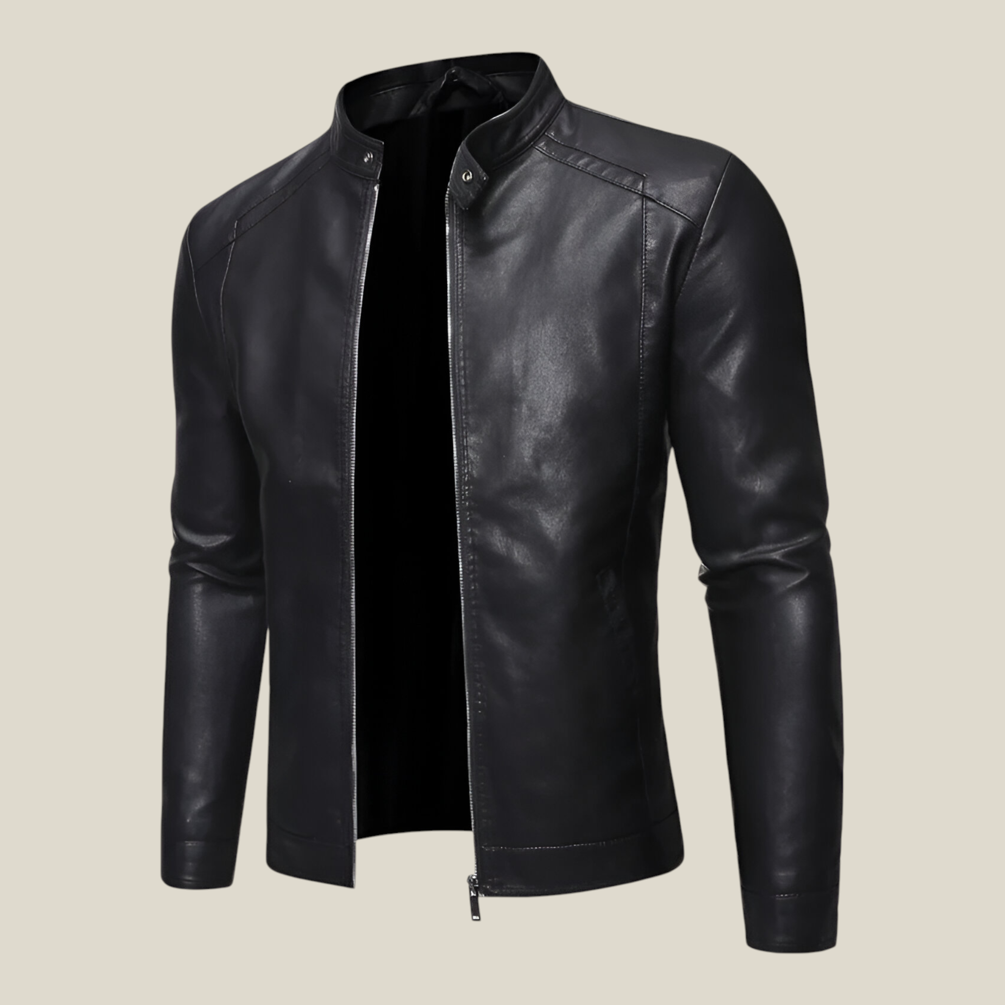 Herren Schwarz Stehkragenjacke-Concept Fashion Lab