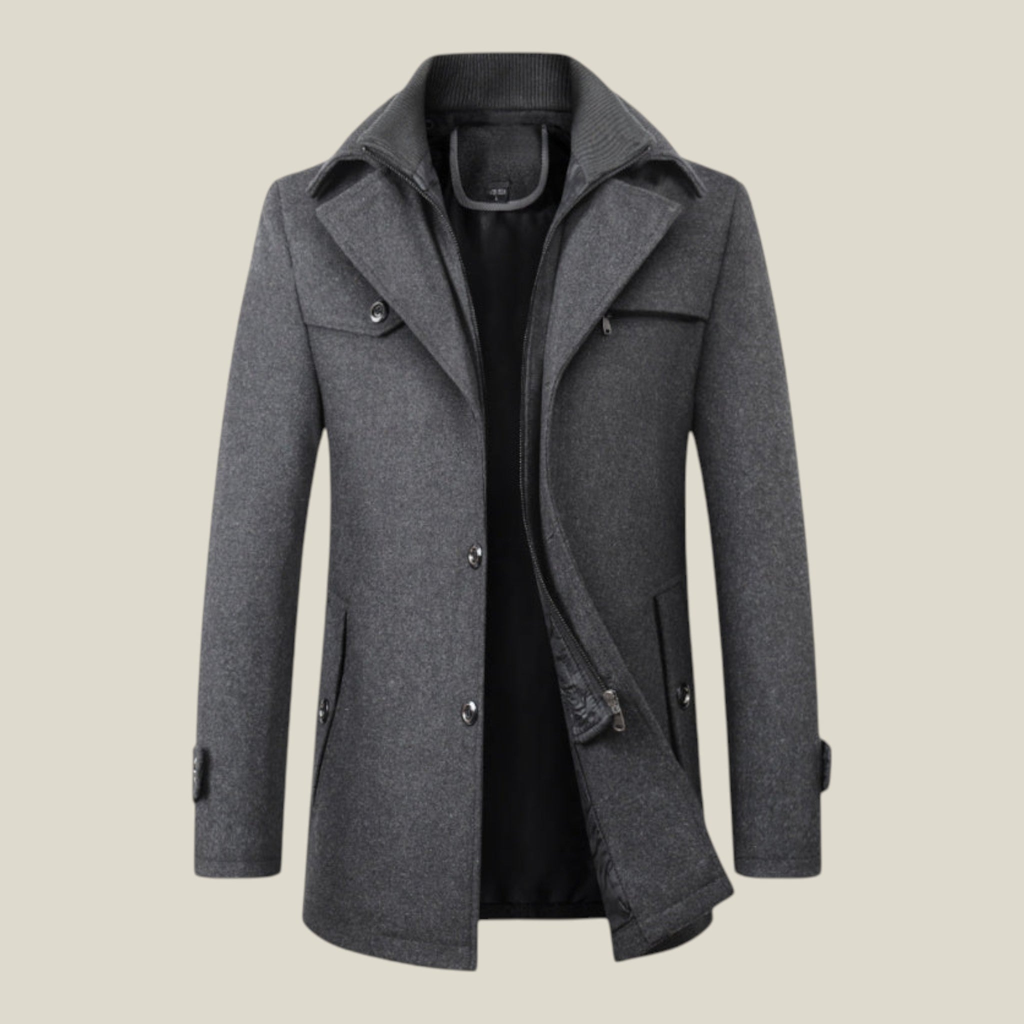 Klassischer Mittel-Lang Mantel