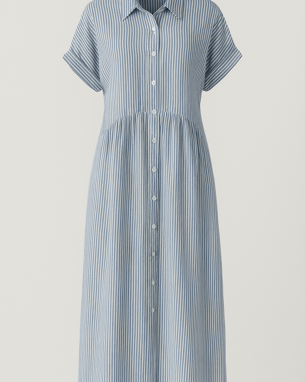 Refined Women's Midi Dress with Handy Pockets - Blue - Midi Dress - Concept Fashionlab