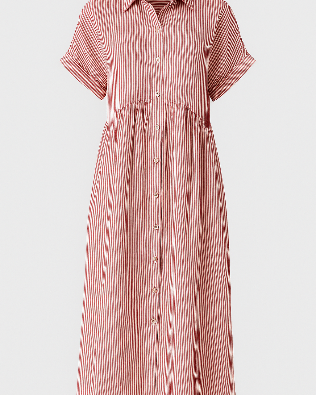 Refined Women's Midi Dress with Handy Pockets - Red - Midi Dress - Concept Fashionlab